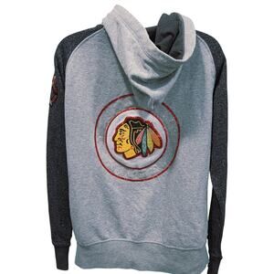 Chicago Sparkle Blackhawks Womens NFL Hockey Zip-up Hoodie size Large